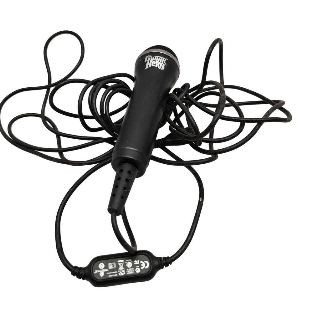 Guitar Hero USB Wired Microphone E-UR20‎ PS3 Xbox 360 Wii PC RedOctane Black